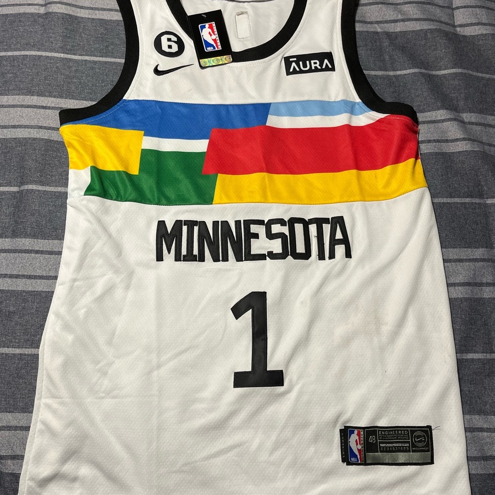 Stitched Anthony Edwards City Edition Jersey